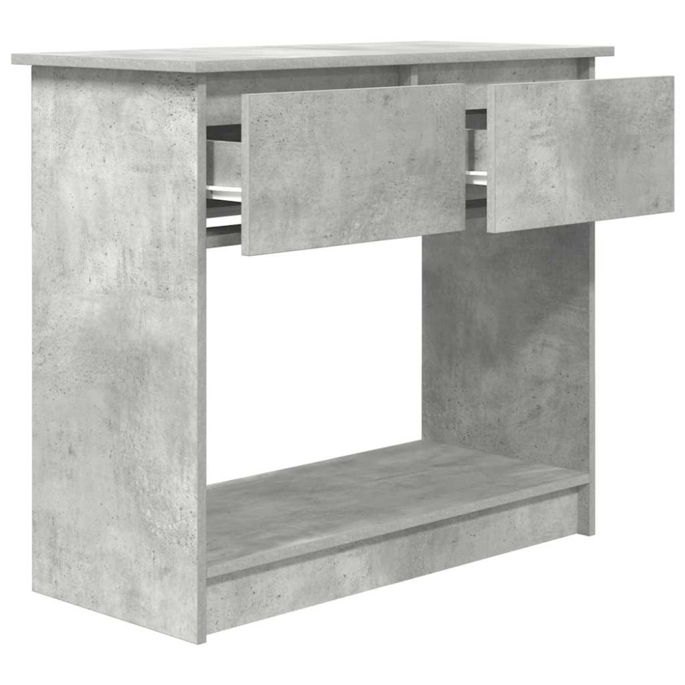 Produktbild för Avlastningsbord med lådor betonggrå 85,5x38,5x74,5 cm