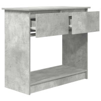 Produktbild för Avlastningsbord med lådor betonggrå 85,5x38,5x74,5 cm