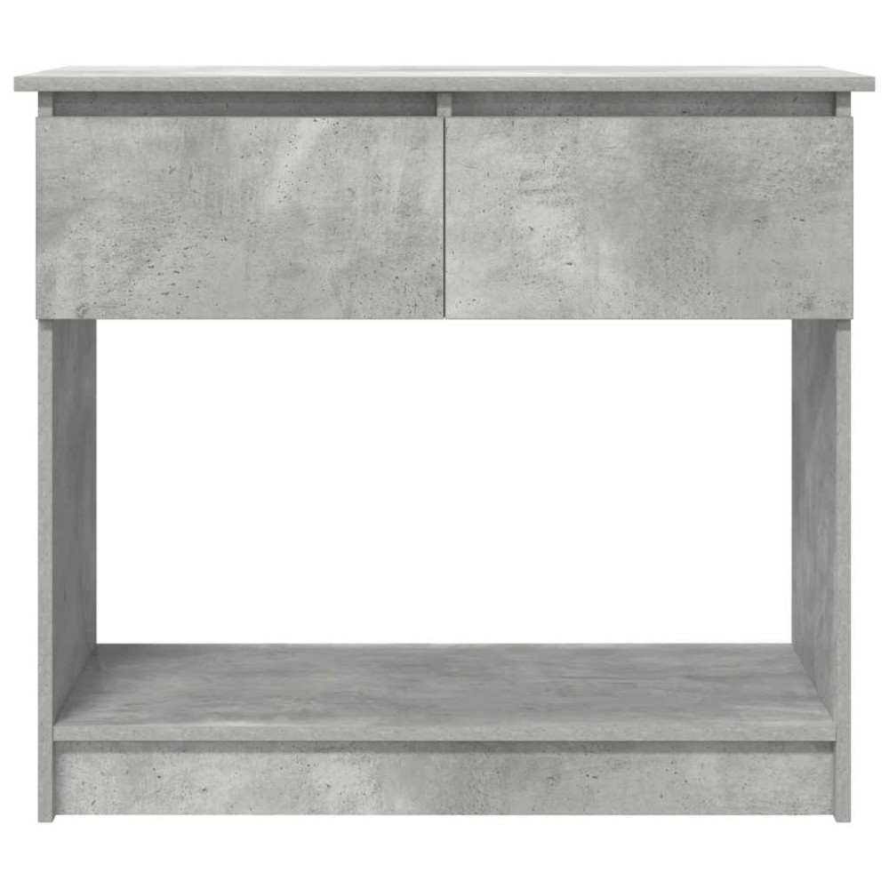 Produktbild för Avlastningsbord med lådor betonggrå 85,5x38,5x74,5 cm