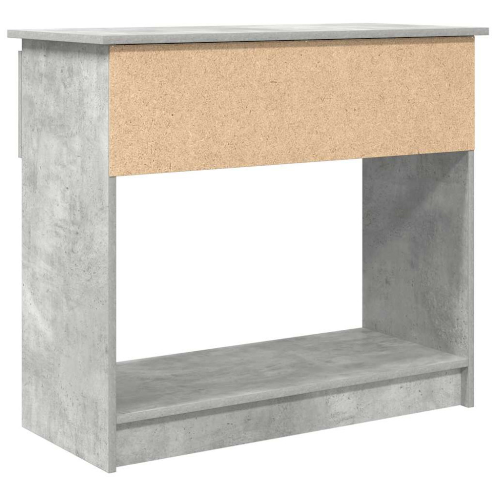 Produktbild för Avlastningsbord med lådor betonggrå 85,5x38,5x74,5 cm