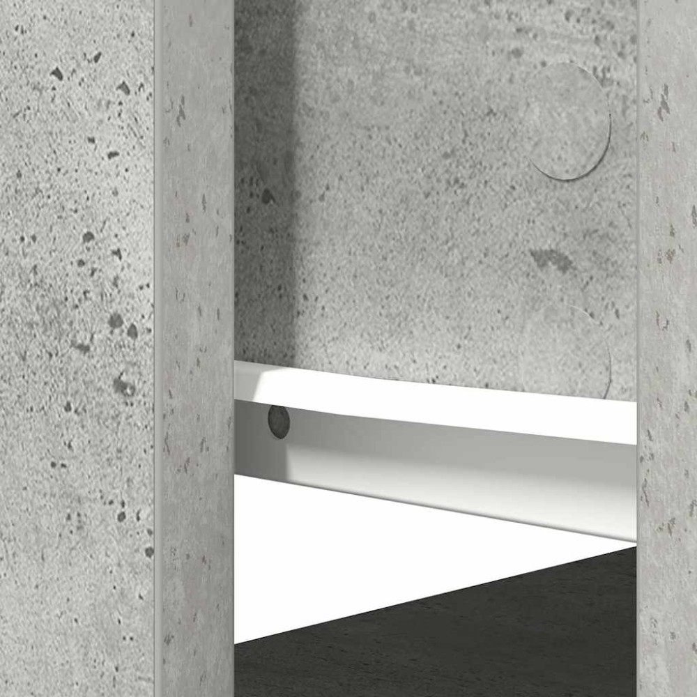 Produktbild för Avlastningsbord med lådor betonggrå 85,5x38,5x74,5 cm