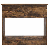 Produktbild för Avlastningsbord med lådor rökt ek 85,5x38,5x74,5 cm