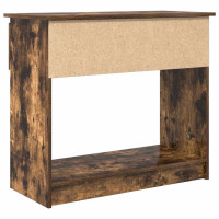 Produktbild för Avlastningsbord med lådor rökt ek 85,5x38,5x74,5 cm