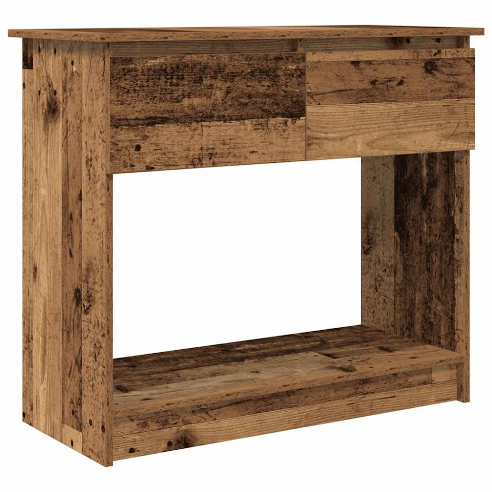 Produktbild för Avlastningsbord med lådor gammalt trä 85,5x38,5x74,5 cm