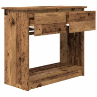 Produktbild för Avlastningsbord med lådor gammalt trä 85,5x38,5x74,5 cm