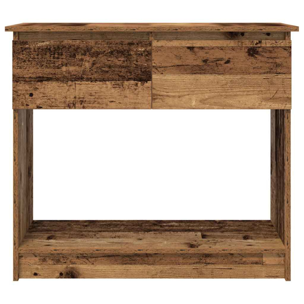 Produktbild för Avlastningsbord med lådor gammalt trä 85,5x38,5x74,5 cm