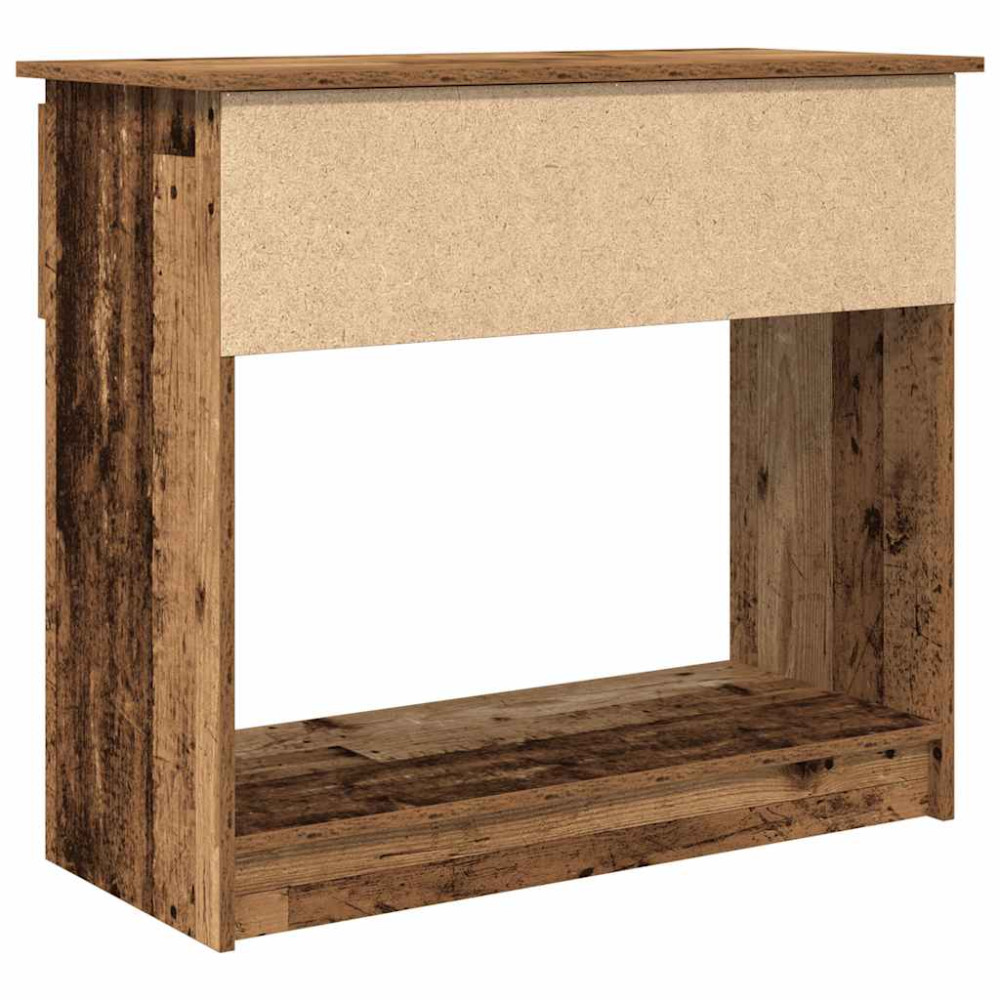 Produktbild för Avlastningsbord med lådor gammalt trä 85,5x38,5x74,5 cm