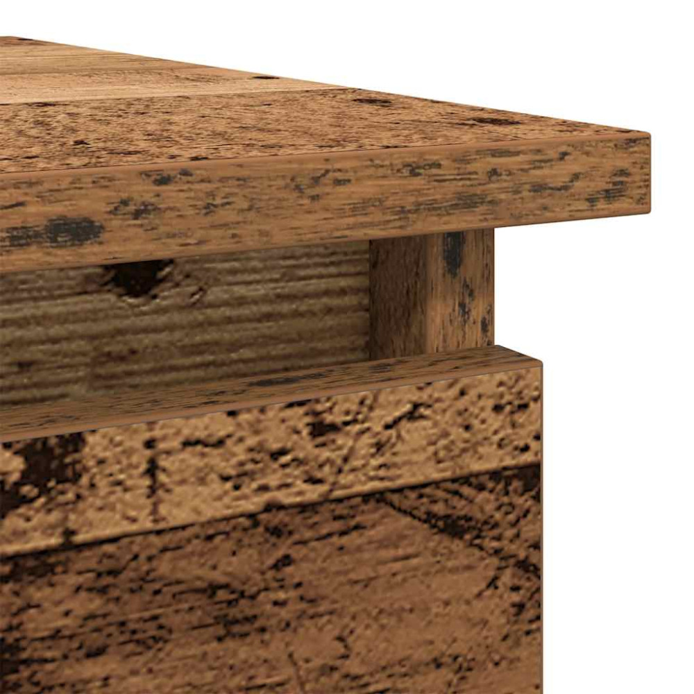 Produktbild för Avlastningsbord med lådor gammalt trä 85,5x38,5x74,5 cm