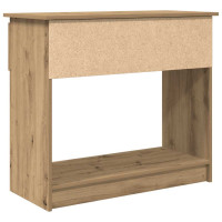 Produktbild för Avlastningsbord med lådor hantverksmässig ek 85,5x38,5x74,5 cm