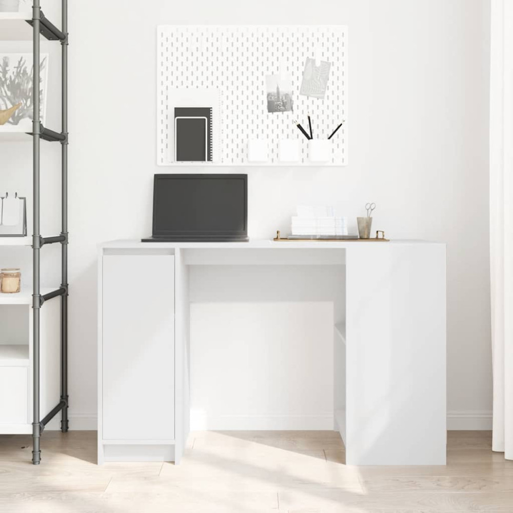 Produktbild för Skrivbord vit 120x42x76 cm konstruerat trä