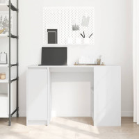 Produktbild för Skrivbord vit 120x42x76 cm konstruerat trä