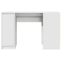 Produktbild för Skrivbord vit 120x42x76 cm konstruerat trä