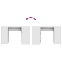 Produktbild för Skrivbord vit 120x42x76 cm konstruerat trä