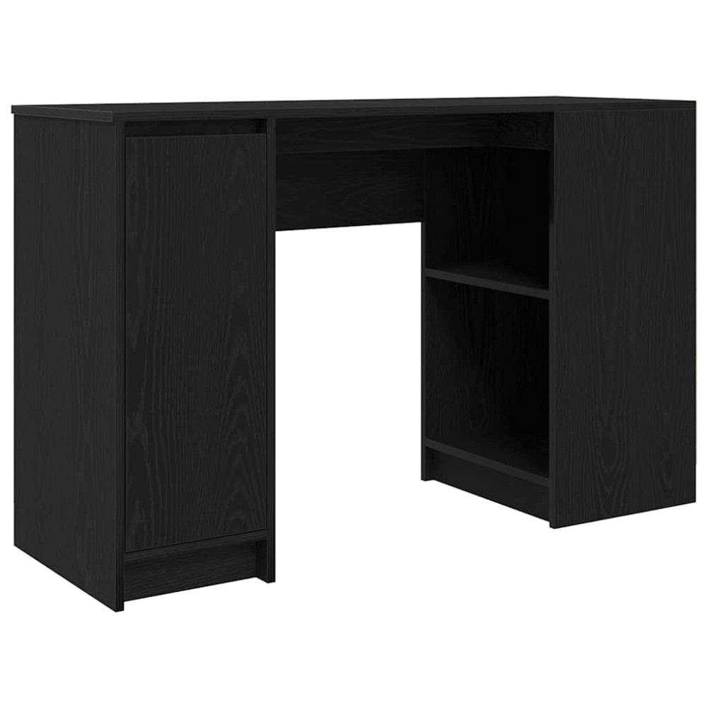 Produktbild för Skrivbord svart ek 120x42x76 cm konstruerat trä