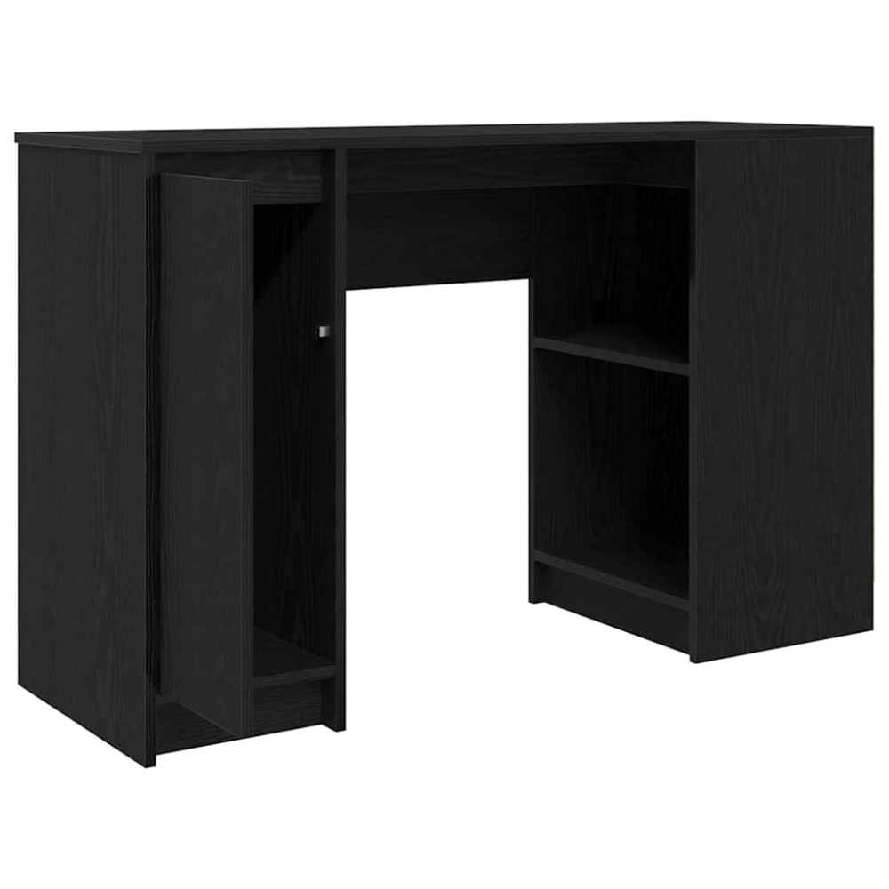 Produktbild för Skrivbord svart ek 120x42x76 cm konstruerat trä