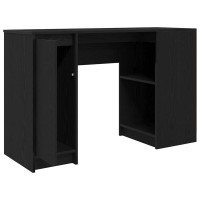 Produktbild för Skrivbord svart ek 120x42x76 cm konstruerat trä