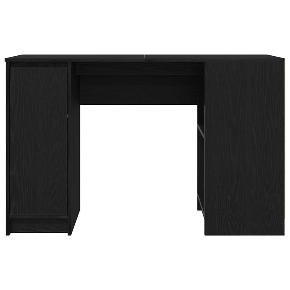 Produktbild för Skrivbord svart ek 120x42x76 cm konstruerat trä