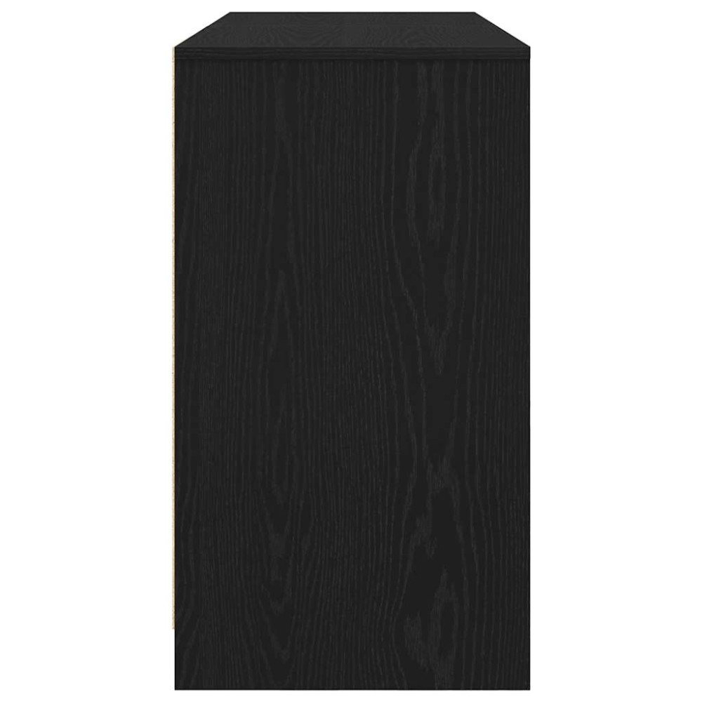 Produktbild för Skrivbord svart ek 120x42x76 cm konstruerat trä