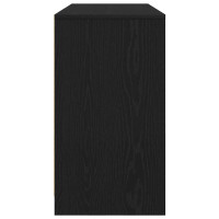 Produktbild för Skrivbord svart ek 120x42x76 cm konstruerat trä
