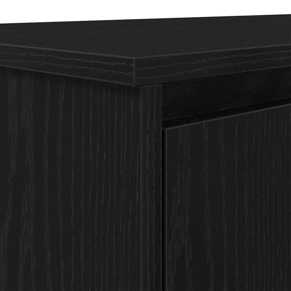 Produktbild för Skrivbord svart ek 120x42x76 cm konstruerat trä