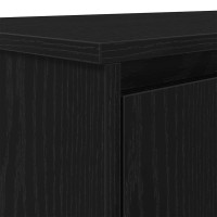 Produktbild för Skrivbord svart ek 120x42x76 cm konstruerat trä