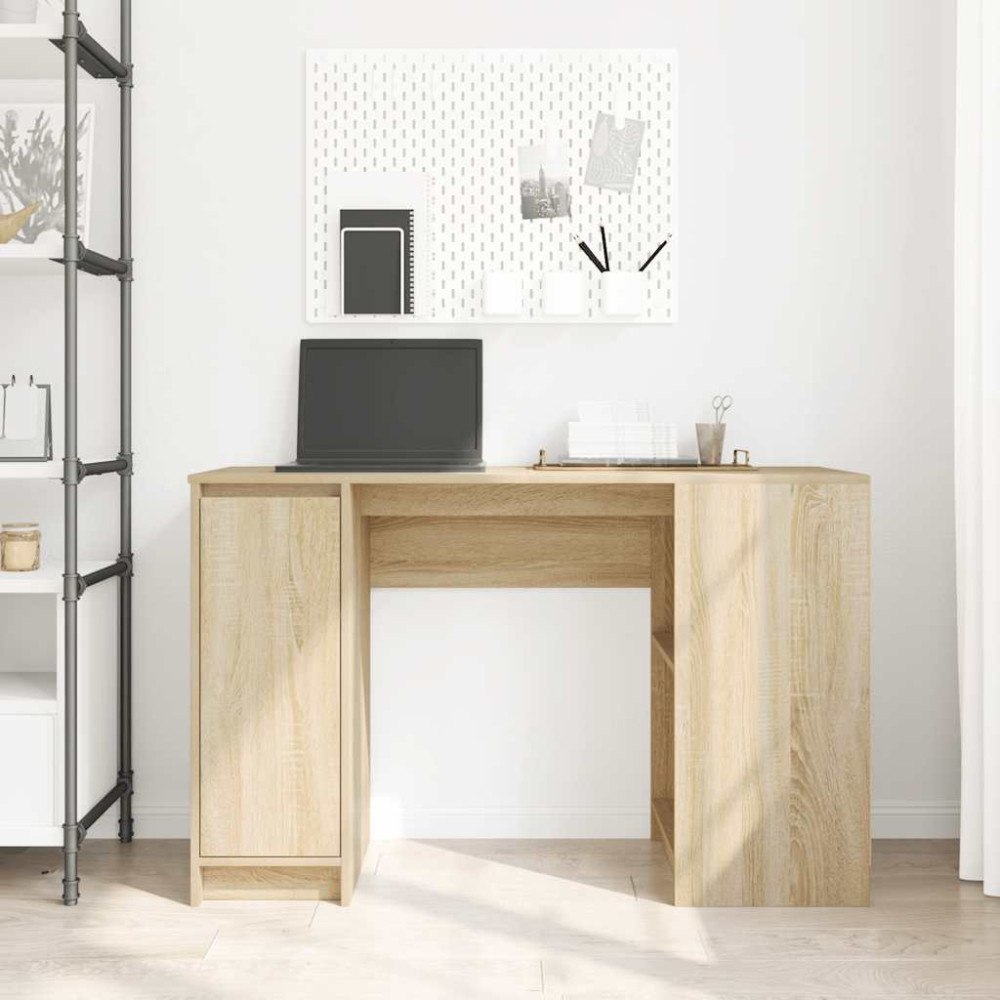 Produktbild för Skrivbord sonoma ek 120x42x76 cm konstruerat trä