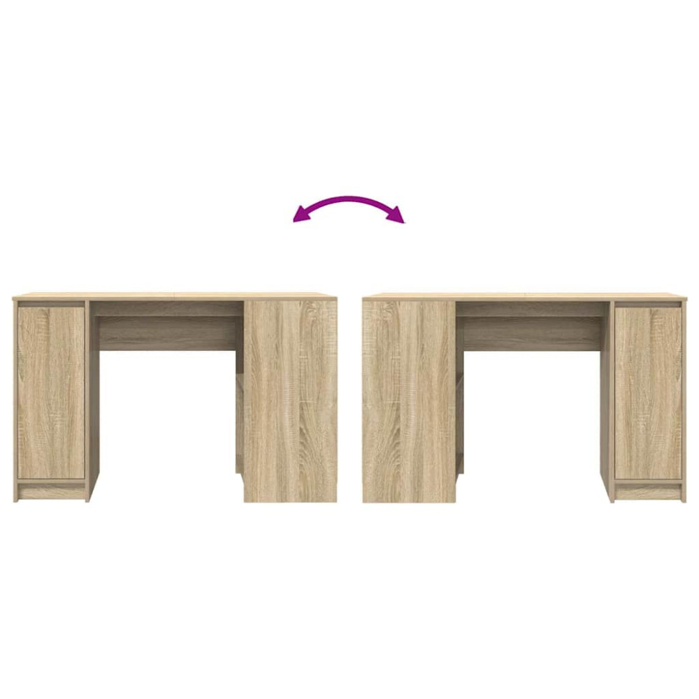 Produktbild för Skrivbord sonoma ek 120x42x76 cm konstruerat trä