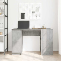 Produktbild för Skrivbord betonggrå 120x42x76 cm konstruerat trä