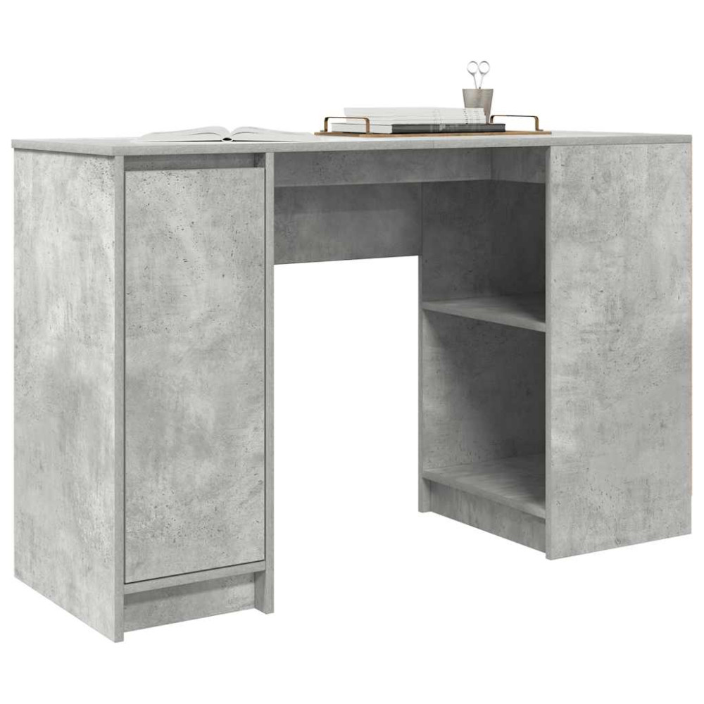 Produktbild för Skrivbord betonggrå 120x42x76 cm konstruerat trä