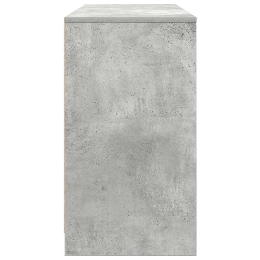 Produktbild för Skrivbord betonggrå 120x42x76 cm konstruerat trä