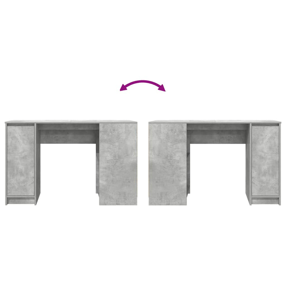 Produktbild för Skrivbord betonggrå 120x42x76 cm konstruerat trä