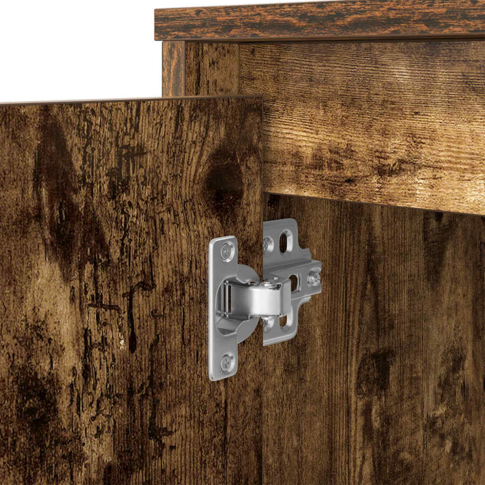 Produktbild för Skrivbord rökt ek 120x42x76 cm konstruerat trä