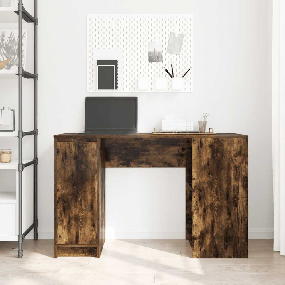 Produktbild för Skrivbord rökt ek 120x42x76 cm konstruerat trä