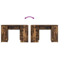 Produktbild för Skrivbord rökt ek 120x42x76 cm konstruerat trä