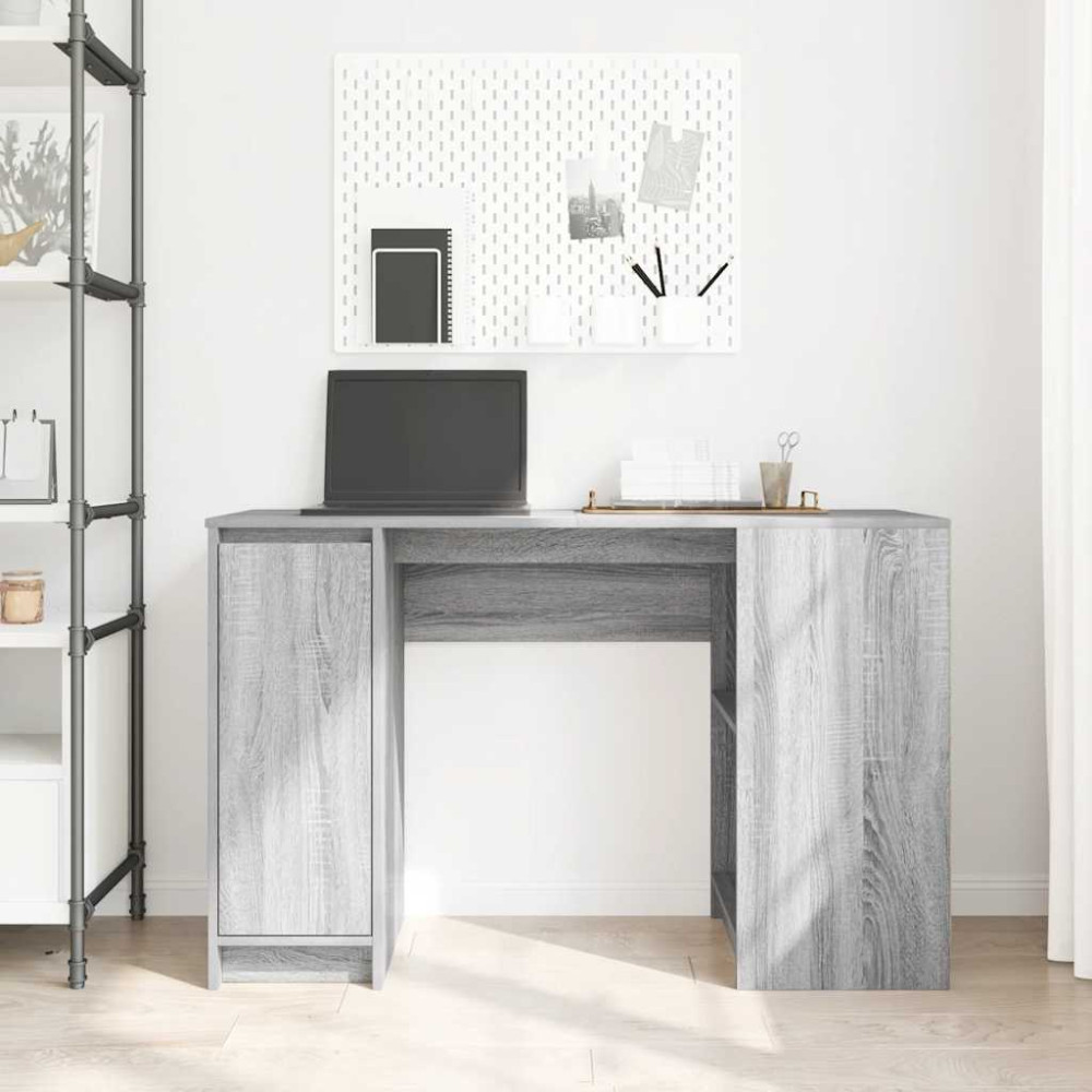 Produktbild för Skrivbord grå sonoma 120x42x76 cm konstruerat trä