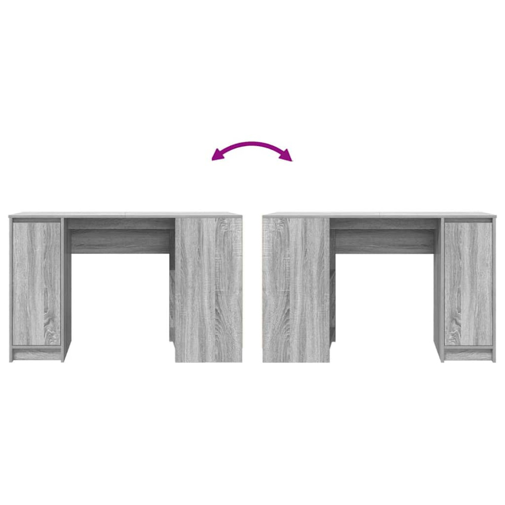 Produktbild för Skrivbord grå sonoma 120x42x76 cm konstruerat trä