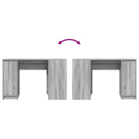 Produktbild för Skrivbord grå sonoma 120x42x76 cm konstruerat trä