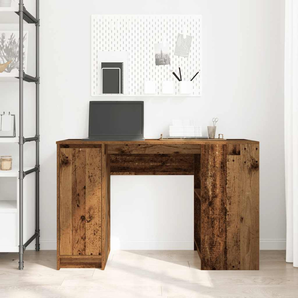 Produktbild för Skrivbord gammalt trä 120x42x76 cm konstruerat trä