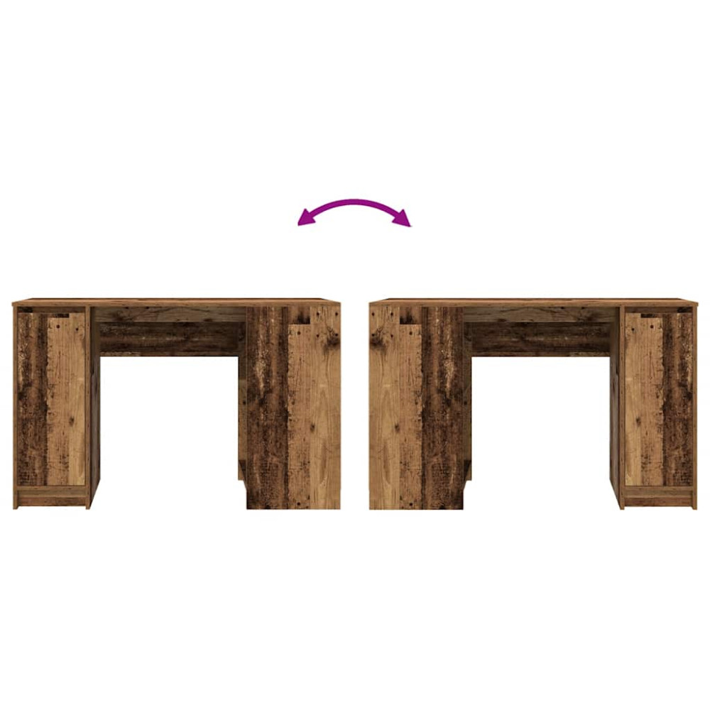 Produktbild för Skrivbord gammalt trä 120x42x76 cm konstruerat trä