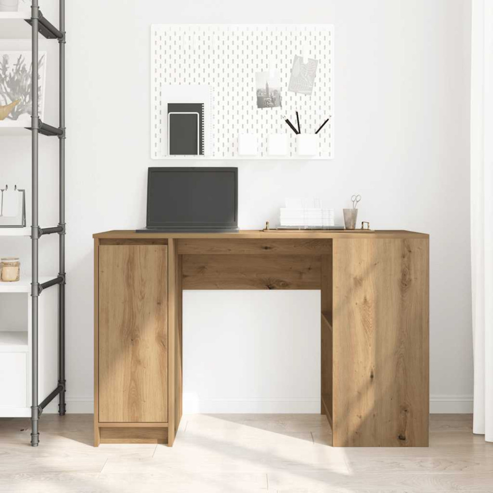 Produktbild för Skrivbord hantverksmässig ek 120x42x76 cm konstruerat trä