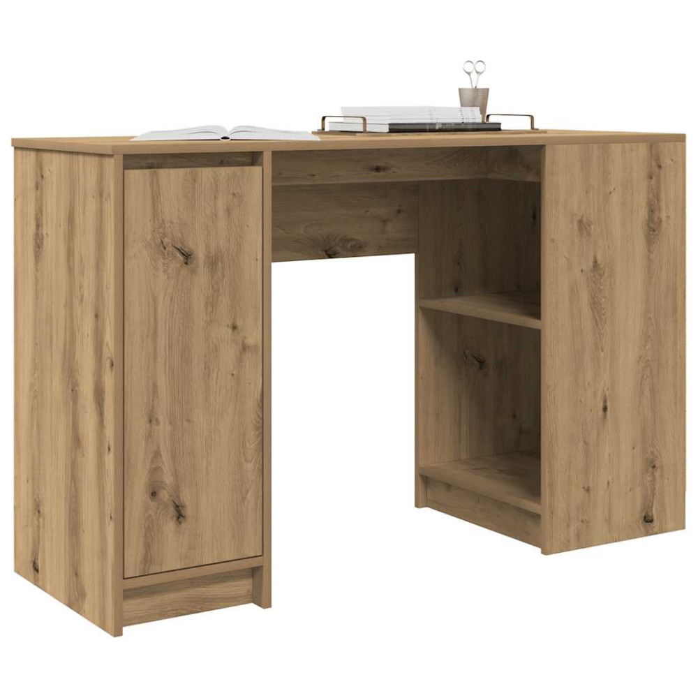 Produktbild för Skrivbord hantverksmässig ek 120x42x76 cm konstruerat trä