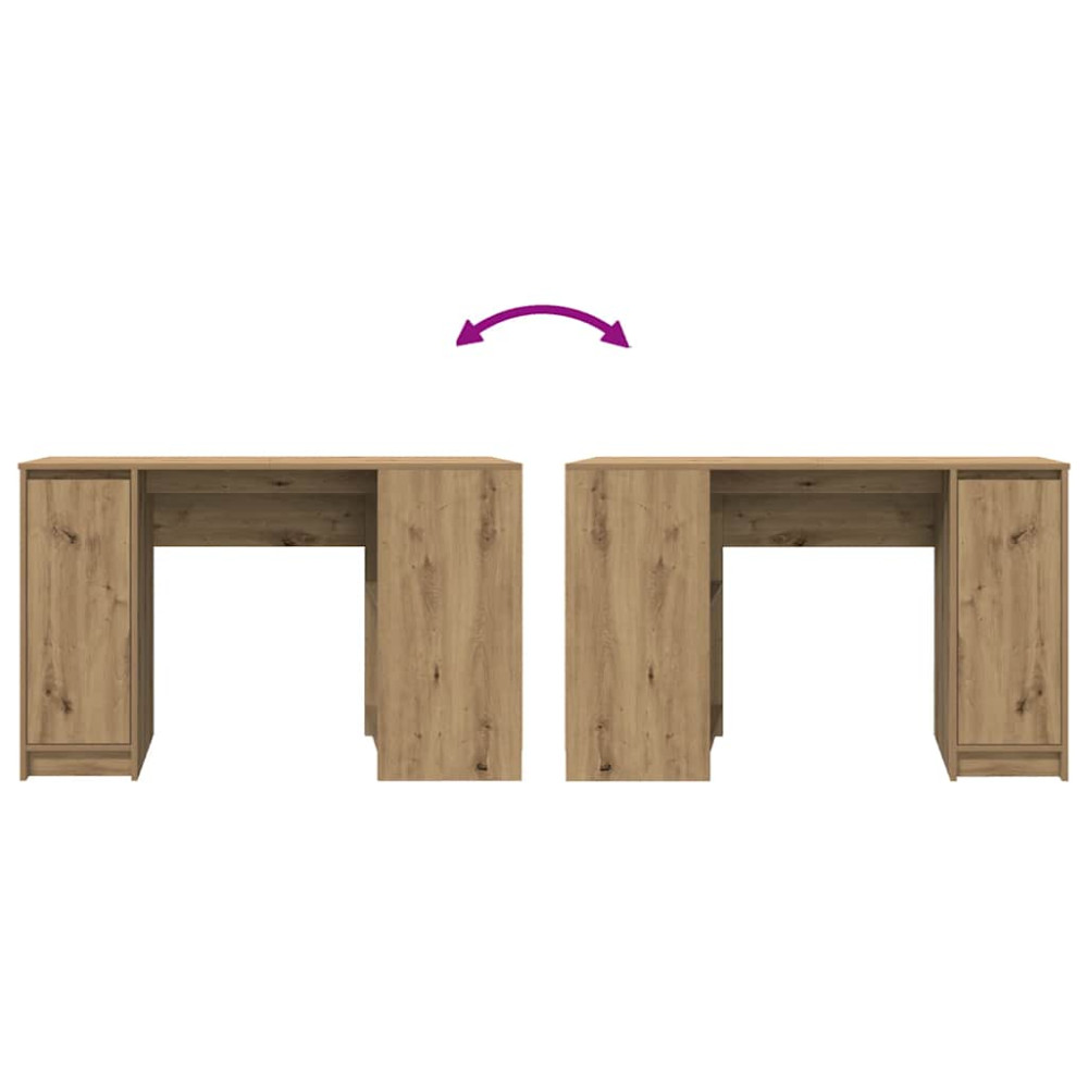 Produktbild för Skrivbord hantverksmässig ek 120x42x76 cm konstruerat trä
