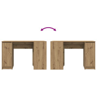 Produktbild för Skrivbord hantverksmässig ek 120x42x76 cm konstruerat trä