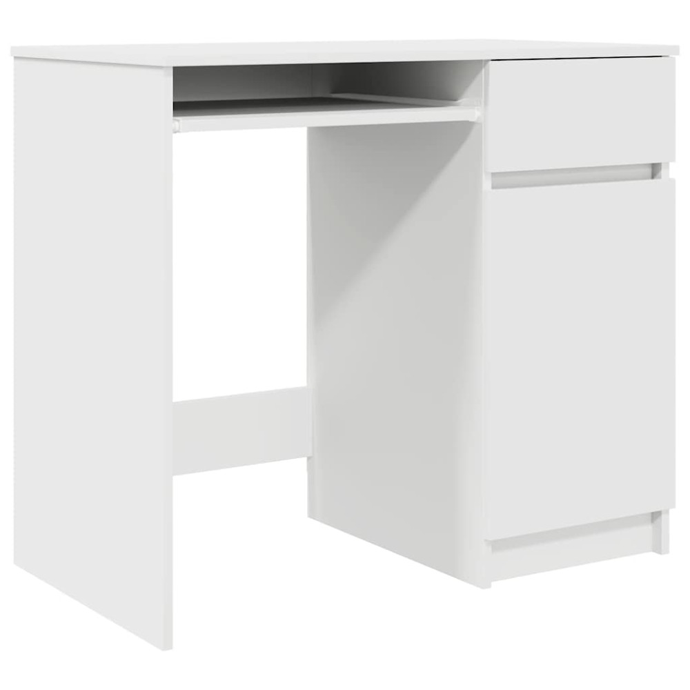 Produktbild för Skrivbord vit 86x49x76 cm konstruerat trä