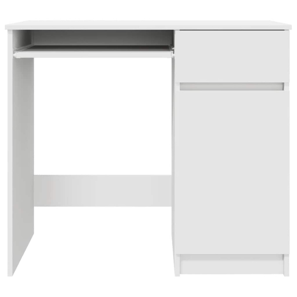 Produktbild för Skrivbord vit 86x49x76 cm konstruerat trä