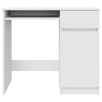 Produktbild för Skrivbord vit 86x49x76 cm konstruerat trä