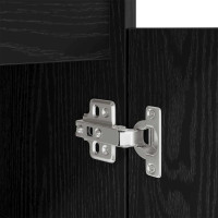 Produktbild för Skrivbord svart ek 86x49x76 cm konstruerat trä