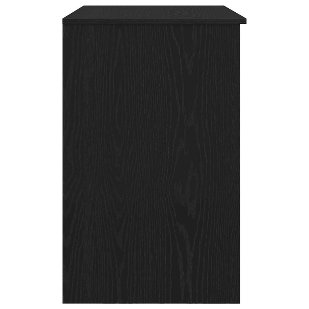 Produktbild för Skrivbord svart ek 86x49x76 cm konstruerat trä
