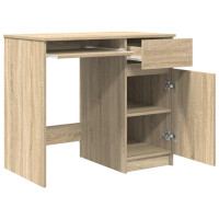 Produktbild för Skrivbord sonoma ek 86x49x76 cm konstruerat trä