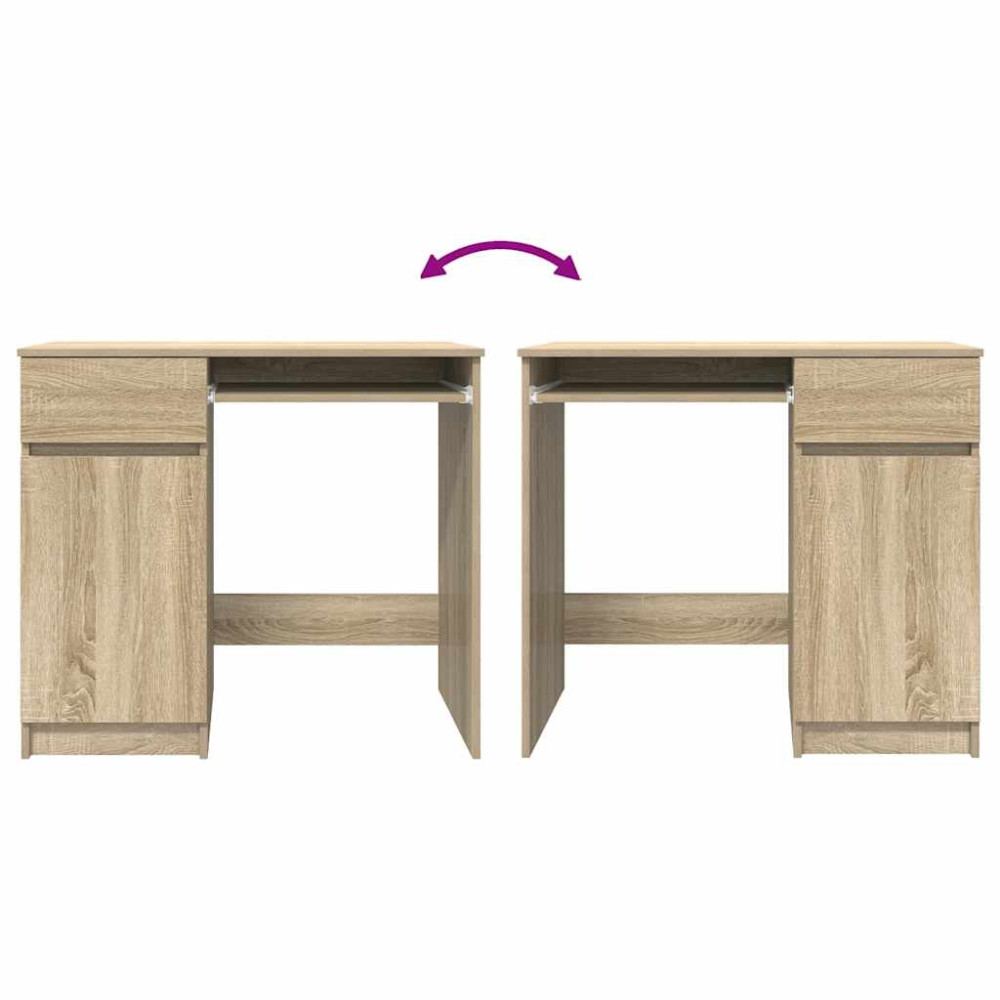 Produktbild för Skrivbord sonoma ek 86x49x76 cm konstruerat trä